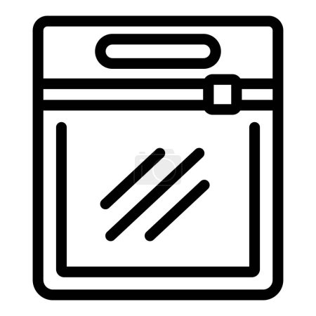 Illustration for Airtight storage bag icon outline vector. Hermetically packaging. Hermetic plastic pack - Royalty Free Image