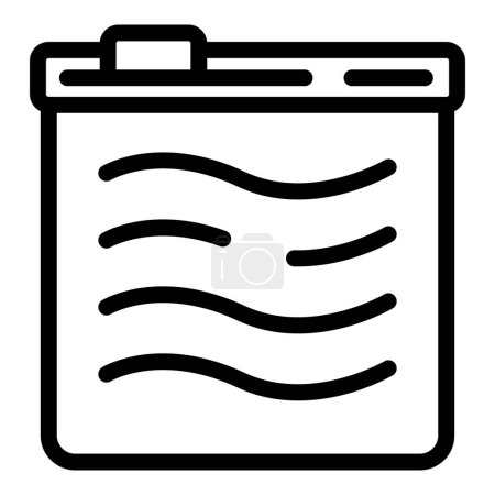 Illustration for Wrapping hermetic bag icon outline vector. Transparent airless pouch. Plastic hermetically airtight pack - Royalty Free Image