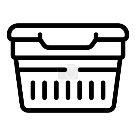 Airtight container icon outline vector. Impermeable compact package. Hermetic plastic bag