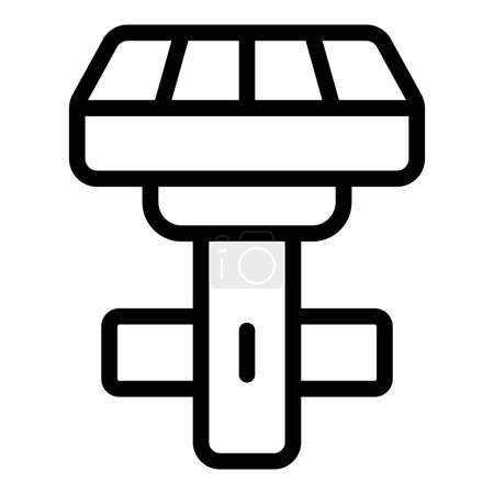 Illustration for Cufflink device icon outline vector. Clothing accessory. Business suit button - Royalty Free Image