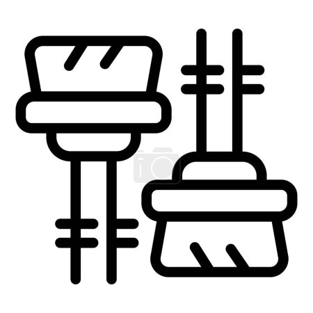Illustration for Classic cufflinks icon outline vector. Metal accessories. Business clothing details - Royalty Free Image
