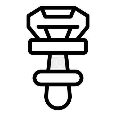 Illustration for Cufflink fastener icon outline vector. Shirt sleeves buttons. Formalwear luxury accessory - Royalty Free Image