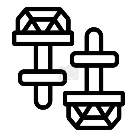 Manschettenknöpfe Zubehör-Symbol Umrissvektor. Hemdknöpfe Details. Formelle Bekleidungsstifte