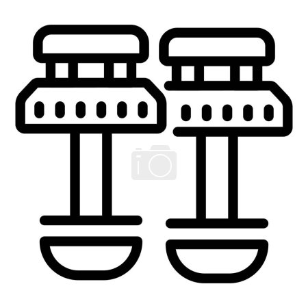 Illustration for Cufflinks adornments icon outline vector. Gentleman cuff fastening buttons. Classic formalwear studs - Royalty Free Image