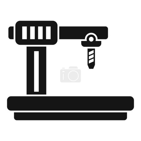 Ilustración de Icono de máquina perforadora industrial vector simple. Haz de diseño. Diseño de equipo de construcción - Imagen libre de derechos