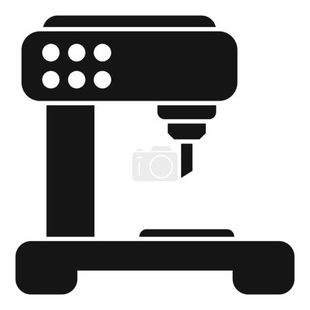 Ilustración de Industria perforadora icono de la máquina vector simple. Diseño de haz de computadora. Herramienta láser - Imagen libre de derechos