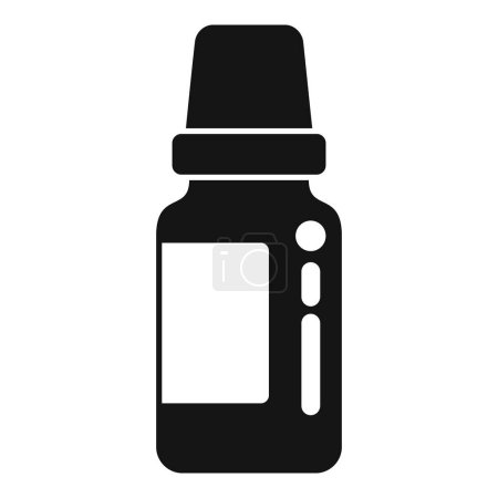 Medical bottle icon simple vector. Strong potion vitamin. System jab remedy