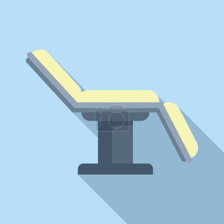 Clinic patient chair icon flat vector. Medical hospitalization. Health treatment
