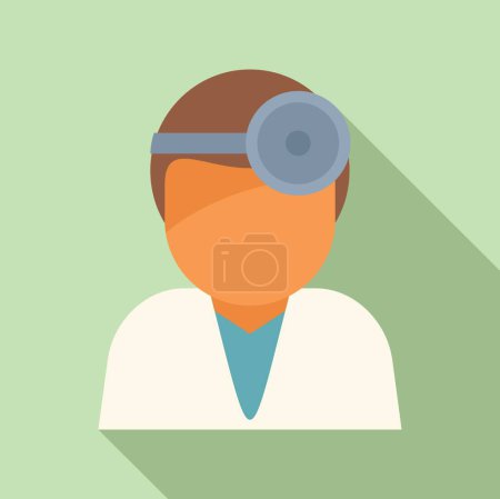 Hospital doctor icon flat vector. Care patient insurance. Clinic center room