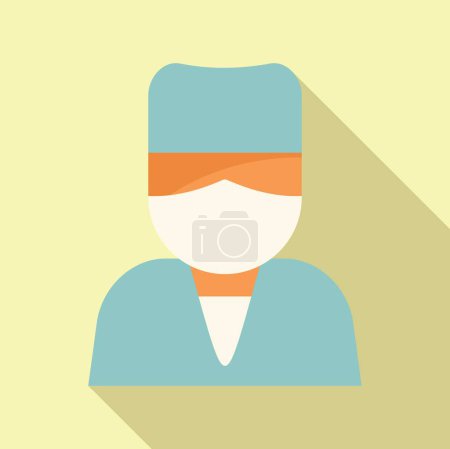 Klinische Chirurgie Arzt Symbol flachen Vektor. Pflegebedürftigkeit. Gesundheitsversorgung am Standort
