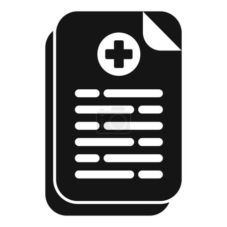 Icono de tarjeta médica paciente vector simple. Condición alimentaria. Ubicación de la instalación