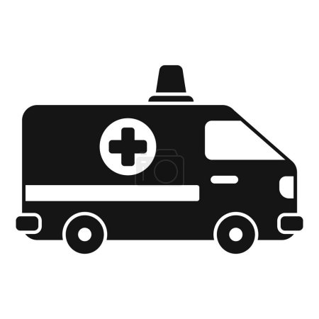 Rettungswagen-Symbol einfacher Vektor. Patient gesunde Lage. Aufbau eines Zentralstaates