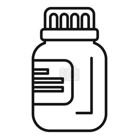 Medical bottle drugs icon outline vector. Care patient healthy. Professional institution