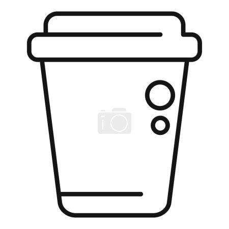Care patient cup icon outline vector. Water glass for pills. Venue facility room