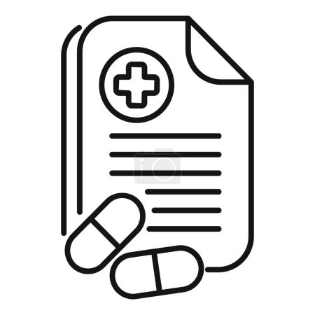 Téléchargez les illustrations : Médicaments icône de recommandation du patient aperçu vecteur. Hospitalisation médicale. Bien-être - en licence libre de droit