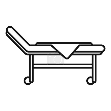 Clinic empty bed icon outline vector. Emergency hospitalization. State well venue