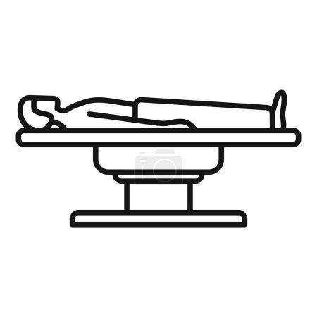 Patient nursing examination icon outline vector. Medical hospitalization. Facility treatment