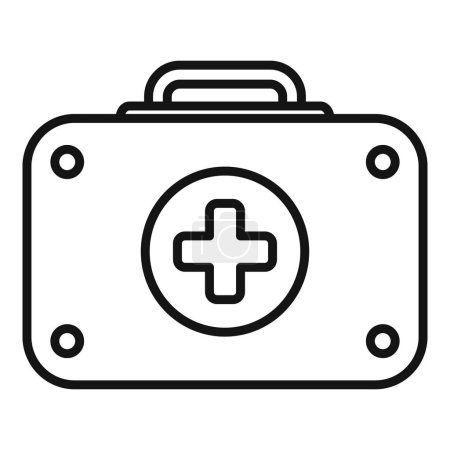 First aid kit icon outline vector. Medicinal provider. Healthcare treatment location