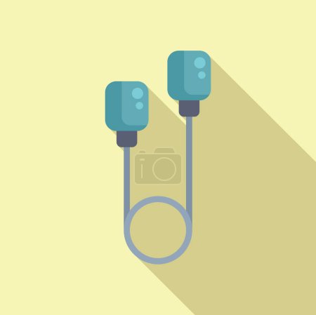 Noise plugs reduction icon flat vector. Safety gear audio. Listening stopper