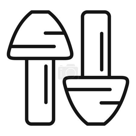 Anti sound earplugs icon outline vector. Sound equipment. Foam cover reduction