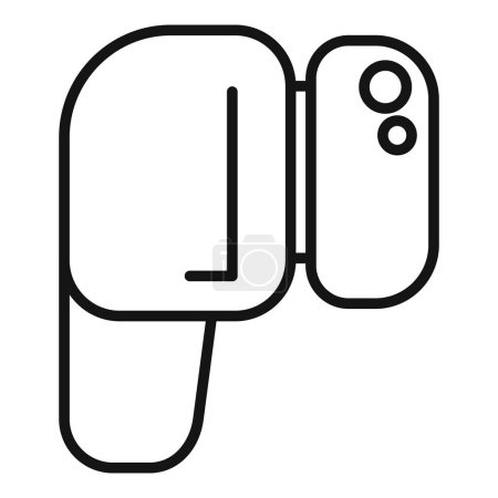 Individual earplug icon outline vector. Guard audio. Sound noise reduction