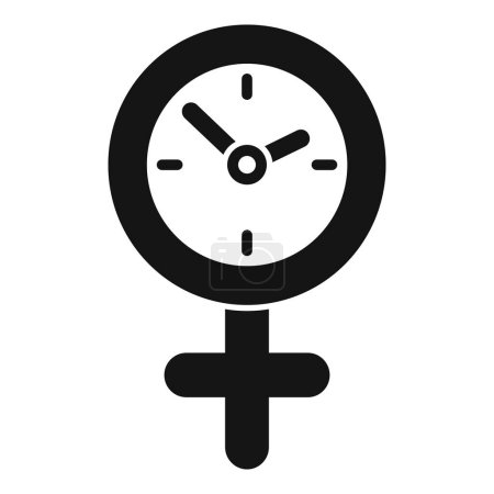 Weibliche Wechseljahre Symbol einfacher Vektor. Flash Age Zyklus. Medizinischer Schmerzkörper