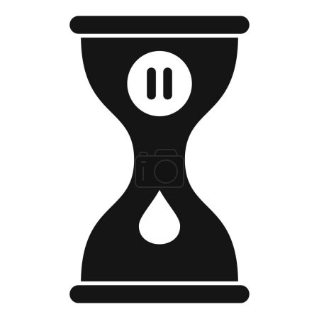 Menopause hourglass icon simple vector. Wife change life. Pain swing body