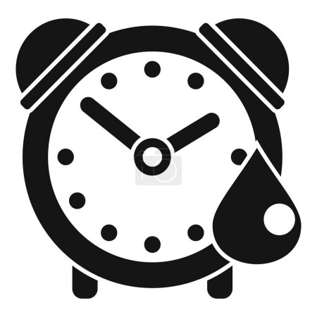 Menopausia reloj despertador icono simple vector. La esposa cambia la vida. Dolor femenino humor