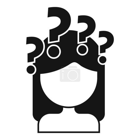 Menopause female question icon simple vector. Swing body. Flash hot pain