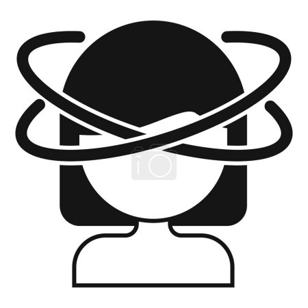 Headache problem icon simple vector. Strain wife change. Solitary life