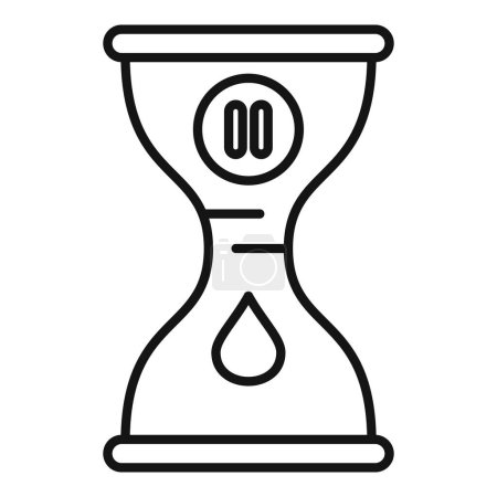 Menopause hourglass icon outline vector. Wife change life. Pain swing body