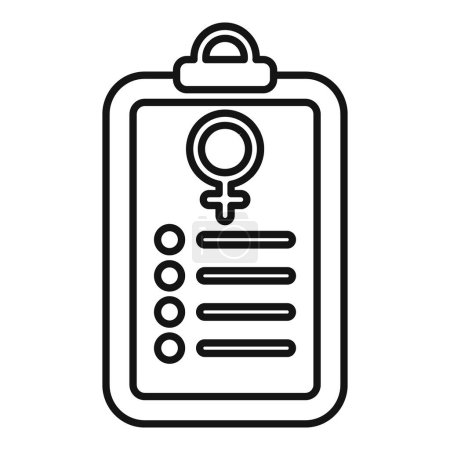 Menopause clipboard icon outline vector. Female age balance. Body swing
