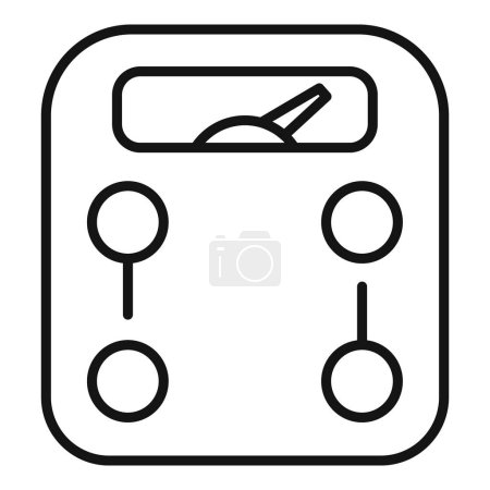 Female scales icon outline vector. Woman depression. Mood pain swing