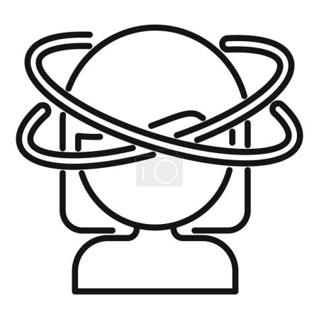 Headache problem icon outline vector. Strain wife change. Solitary life