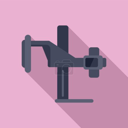 Illustration for Xray equipment icon flat vector. Human machine person. Thorax beam - Royalty Free Image
