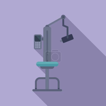 Illustration for Patient care scan icon flat vector. Human machine. Hospital examination - Royalty Free Image
