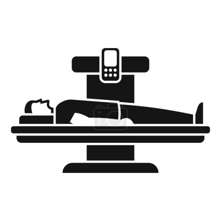 Illustration for Client bed scan icon simple vector. Xray image clinic. Person examination - Royalty Free Image