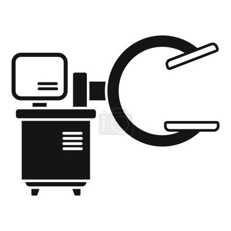 Illustration for Medical modern examination icon simple vector. Xray device. Person scan - Royalty Free Image