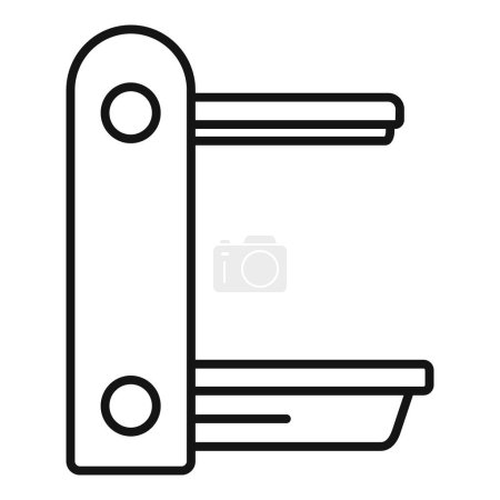 Illustration for Xray bed equipment icon outline vector. Clinic veterinary. Theater operating client - Royalty Free Image