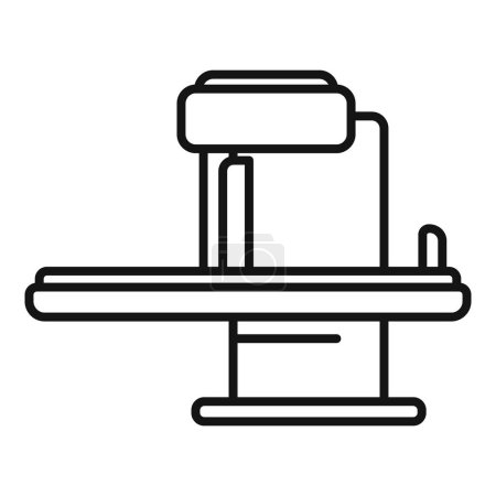 Illustration for Bed scan Xray icon outline vector. Room department. Medical care health - Royalty Free Image