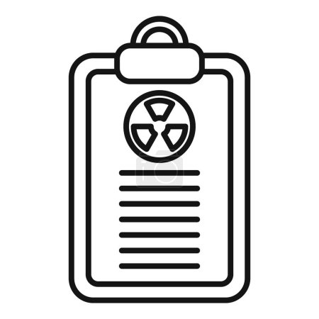 Illustration for Radiology clipboard icon outline vector. Xray examination. Client clinic person - Royalty Free Image