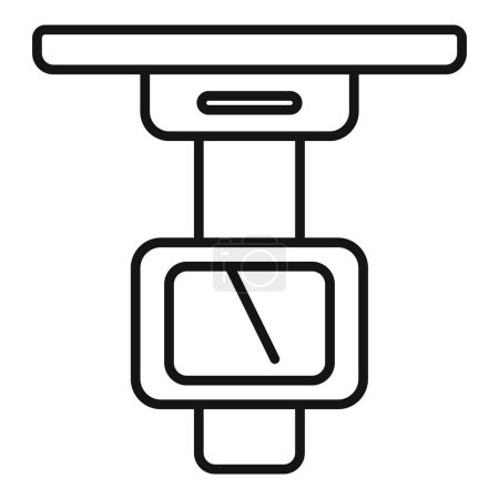 Illustration for Client health image icon outline vector. Xray equipment. Operating individual - Royalty Free Image