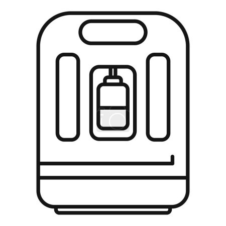 Medical oxygen device icon outline vector. Clinic concentrator. Control disease