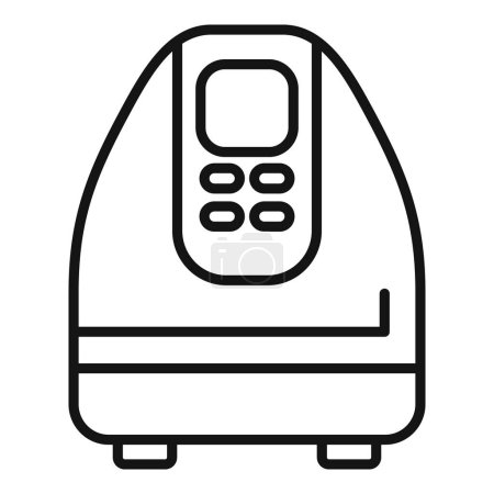Illustration for Aid oxygen concentrator icon outline vector. Center flow nasal. Control equipment - Royalty Free Image