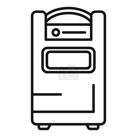 Electronic oxygen concentrator icon outline vector. Center nasal flow. Regulation healthcare