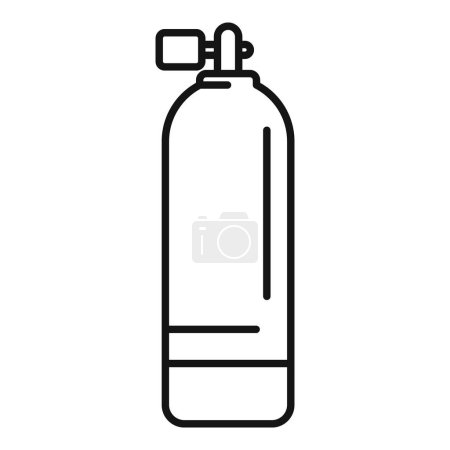 Illustration for Oxygen balloon icon outline vector. Medical doctor aid. Mobile healthcare - Royalty Free Image