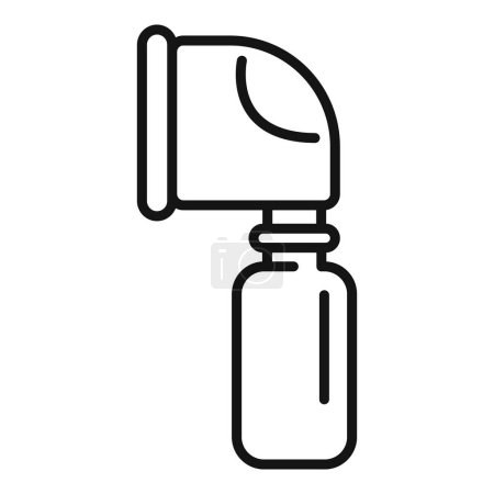 Oxygen mask device icon outline vector. Nasal care respiratory. Medical care person