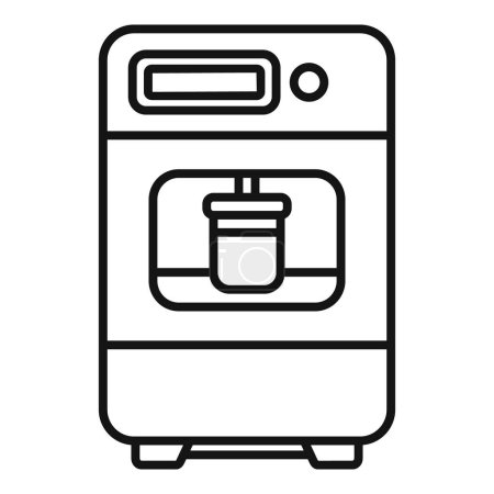 Illustration for Nasal concentrator icon outline vector. Flow care nasal. Apparatus gear residence - Royalty Free Image