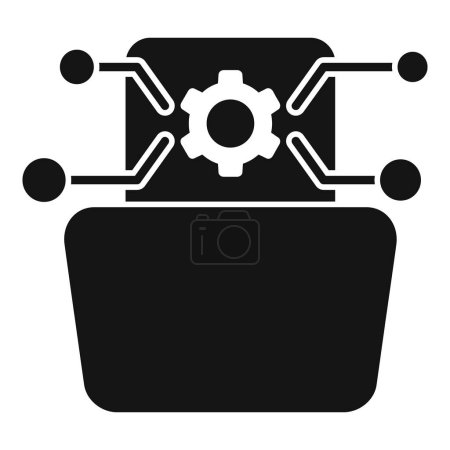 Folder tech specification icon simple vector. Technical overview. Dual memory function