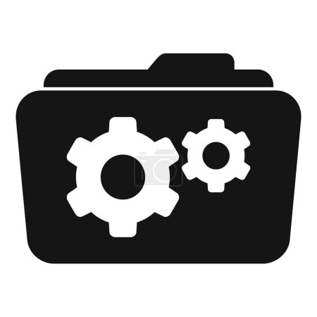 Folder machine tech icon simple vector. Camera power source. Random access